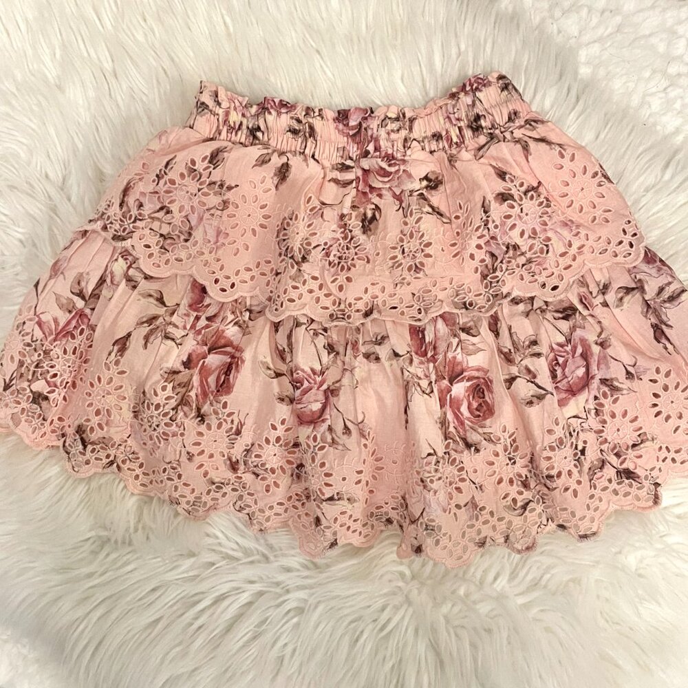 Gap x LoveShackFancy collab Floral Flippy skirt